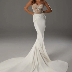 Strapless Maxi Cotton Wedding Dress