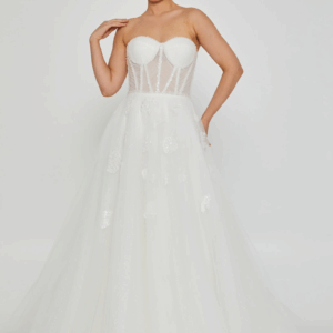 Strapless Maxi Tulle Wedding Dress