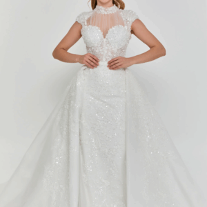Sleeveless Maxi Tulle Wedding Dress