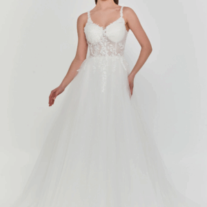 Sleeveless Maxi Tulle Wedding Dress