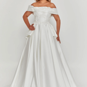 Off Shoulder Maxi Polyester Wedding Dress
