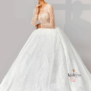 Mid-Length Maxi Tulle Wedding Dress