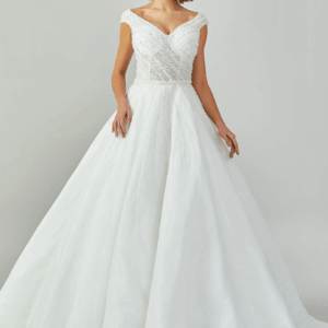 Sleeveless Maxi Tulle Wedding Dress