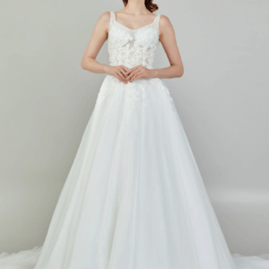 Sleeveless Maxi Tulle Wedding Dress