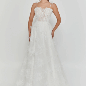 Sleeveless Maxi Tulle Wedding Dress