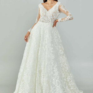 Long Sleeve Maxi Lace Wedding Dress
