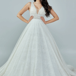 Sleeveless Maxi Tulle Wedding Dress