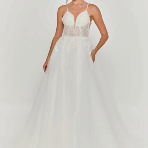 Sleeveless Maxi Tulle Wedding Dress