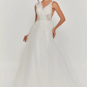 Sleeveless Maxi Tulle Wedding Dress