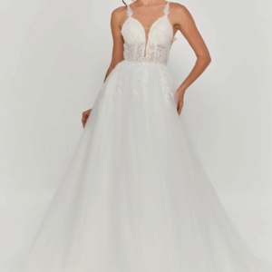 Sleeveless Maxi Tulle Wedding Dress