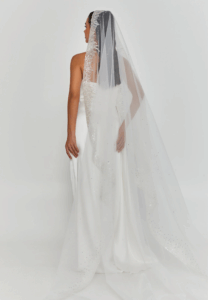 beaded section single tier tulle veil abbdvk 220