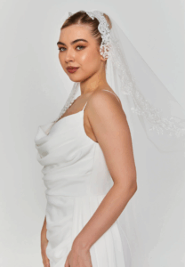 lace single tier tulle veil