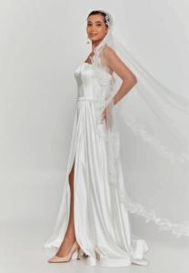 lace single tier tulle veil